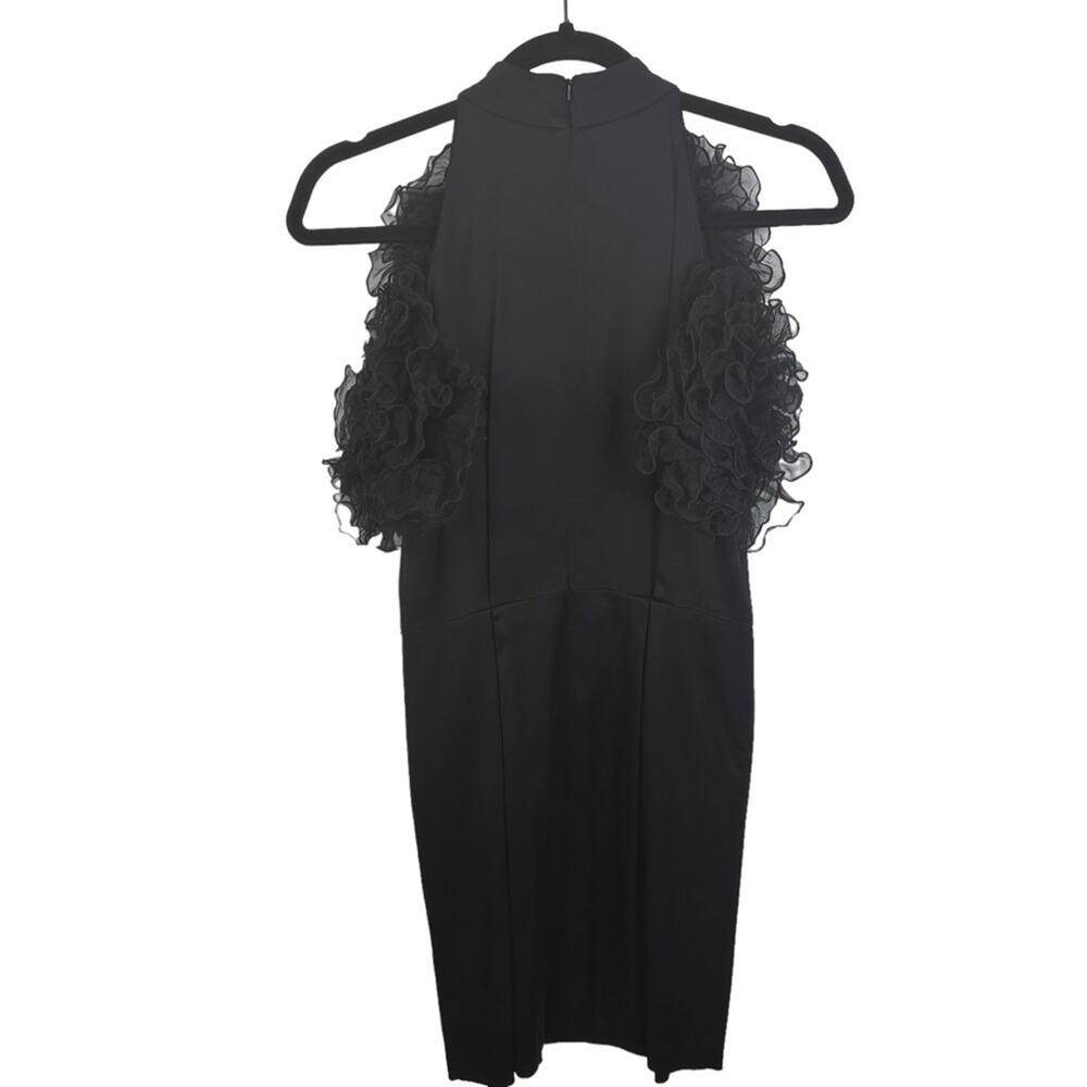 NEW Rodebjer Size XS Raven Cocktail Ruffle Mini Dress in Black - Picture 4 of 12